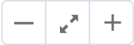 Grouped button zoom control with three buttons: zoom out, zoom to 100%, zoom in.